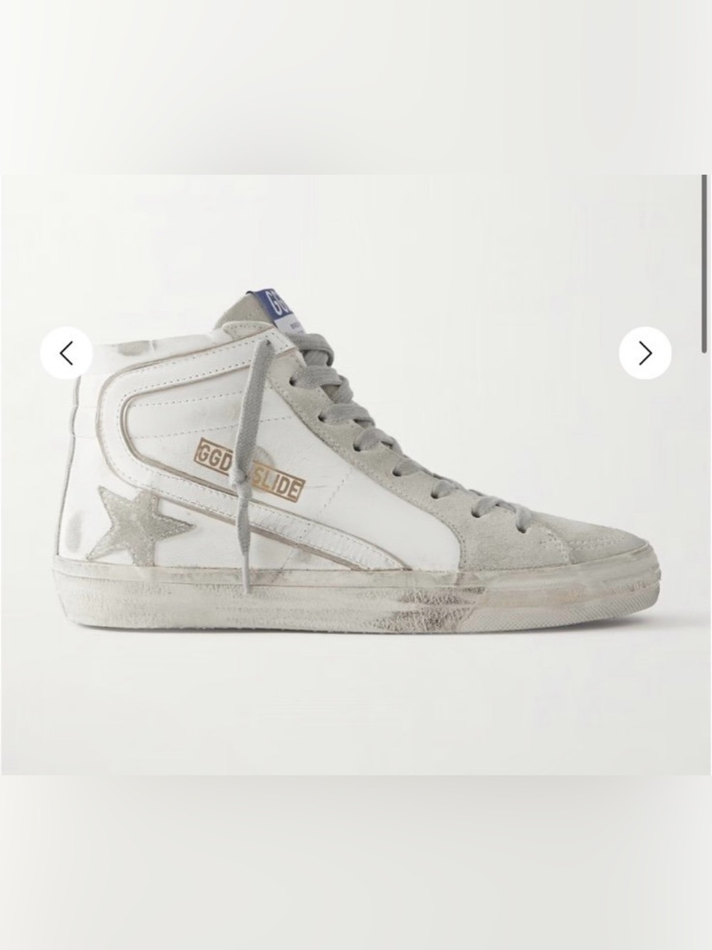 New Golden Goose Slide Classic White Gray Sneakers Size 10 - Picture 1 of 9